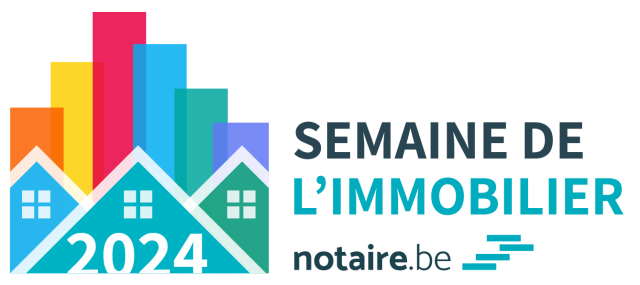 Logo de la semaine de l'immobilier des notaires belges pour 2023.